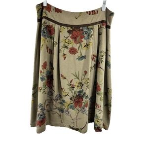 VTG Cabi 639 Maggie Turnberry Skirt Sz 10 Floral Pleated Midi Boho Whimsigoth